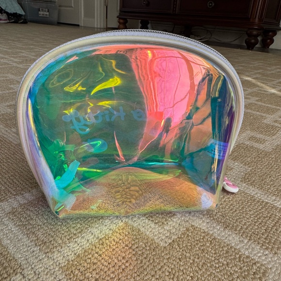 Hello Kitty Iridescent Cosmetic Bag Set Holographic Pouch Duo Travel Gift Sanrio - Picture 9 of 10